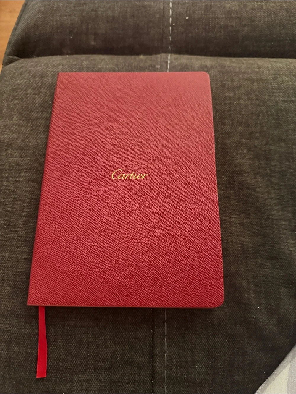 Cartier Burgundy Hardcover Notebook with Gold Script